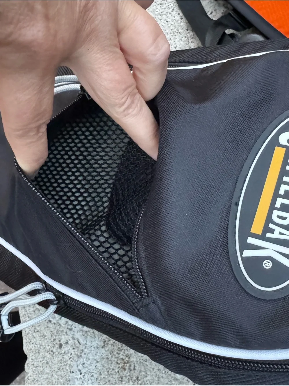 CamelBak Black Hydration Backpack with Orange Interior